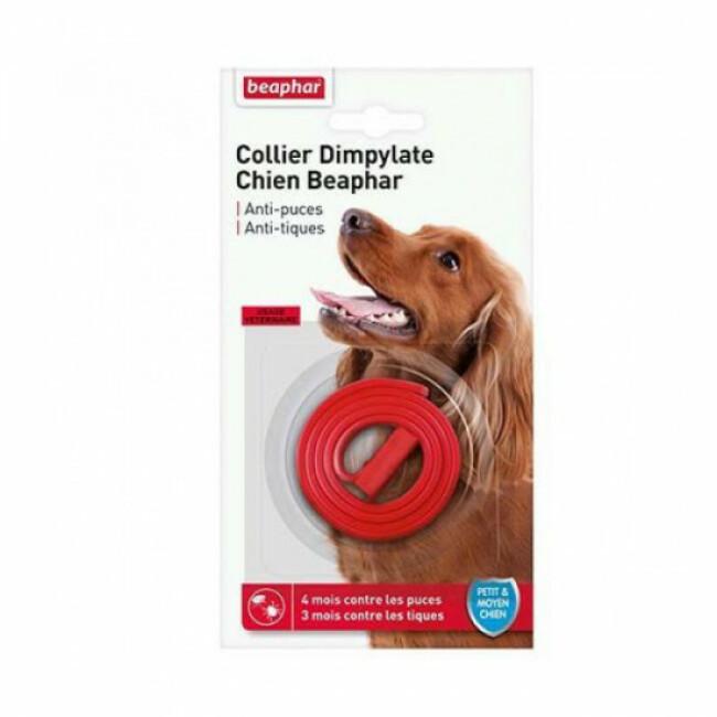 Collier Dimpylate pour petit et moyen chien anti-puces et tiques Beaphar