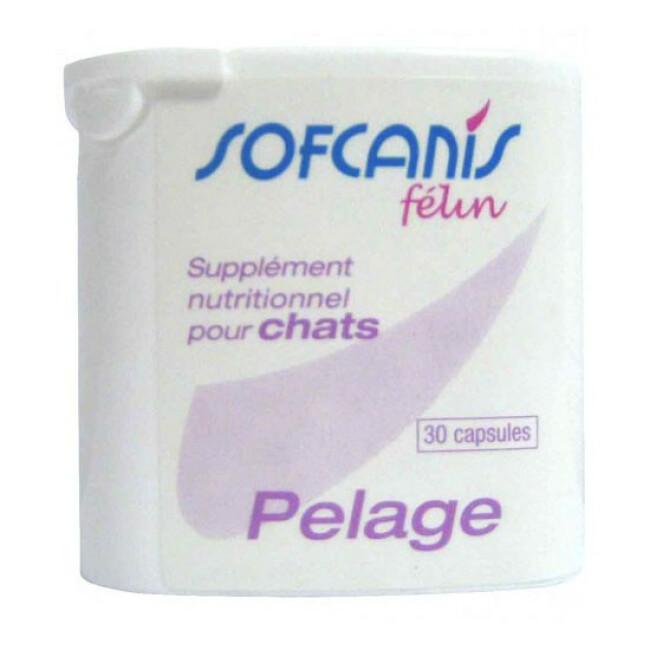 Complément alimentaire Sofcanis pour chat Pelage boîte 30 capsules