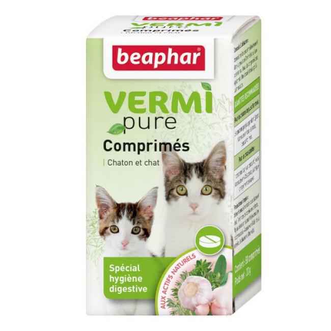 Comprimés de purge aux plantes pour chat Vermipure