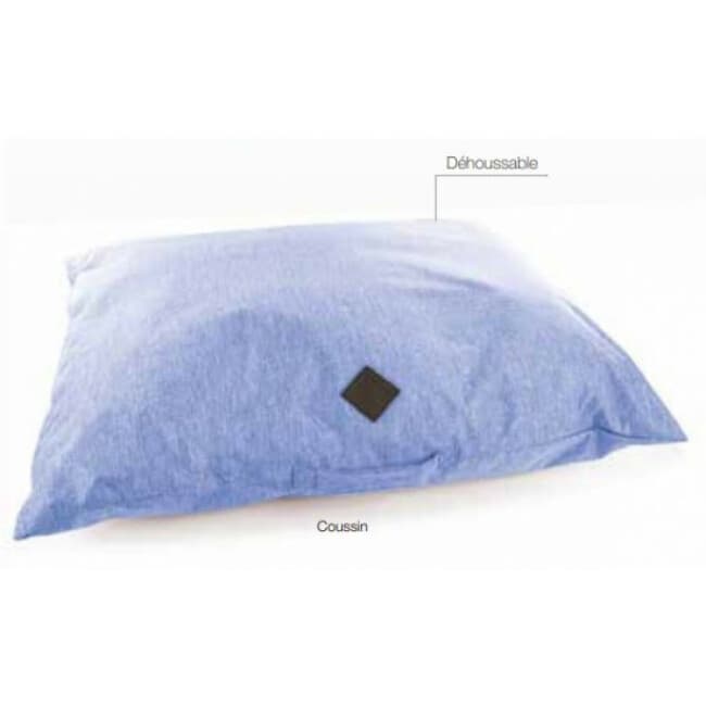 Coussin oreiller croisette bleu pour chien