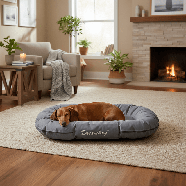 Coussin ovale pour très grand chien Dreambay Flamingo