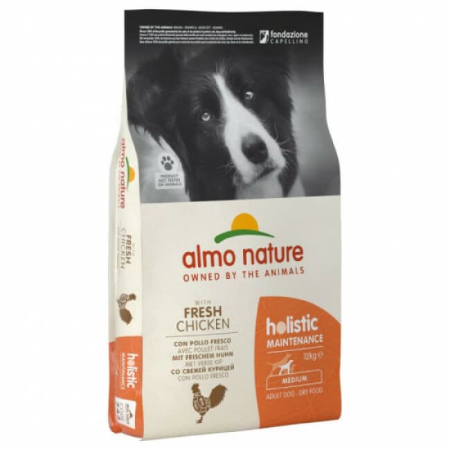 Croquettes Almo Nature Holistic pour chien adulte taille moyenne Sac 12 kg