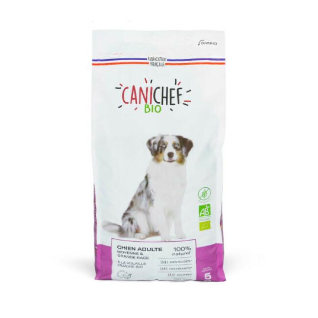 Croquettes Canichef Bio sans céréales pour chien de moyenne et grande race