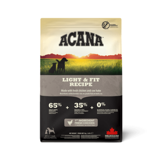 Croquettes chien Acana Heritage Light & Fit