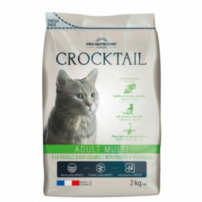 Croquettes Crocktail Adult Multi Flatazor Pro Nutrition légumes et volaille pour chat adulte