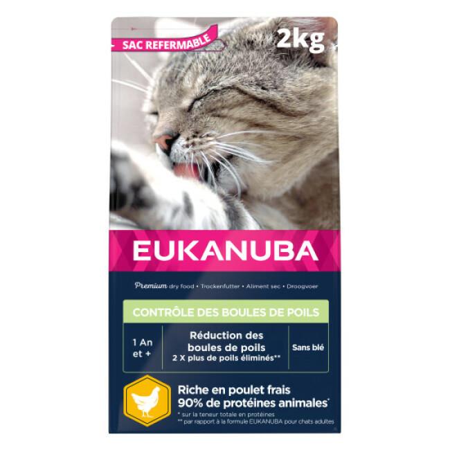 Croquettes Eukanuba pour Chat Adulte Hairball Control
