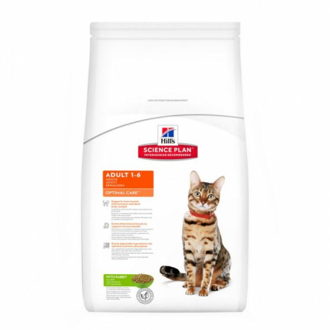 Croquettes Hill's Science Plan Feline Adult Optimal Care Lapin Sac 2 kg