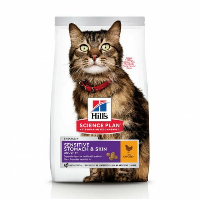 Croquettes Hill's Science Plan Feline Adult Sensitive Stomach & Skin
