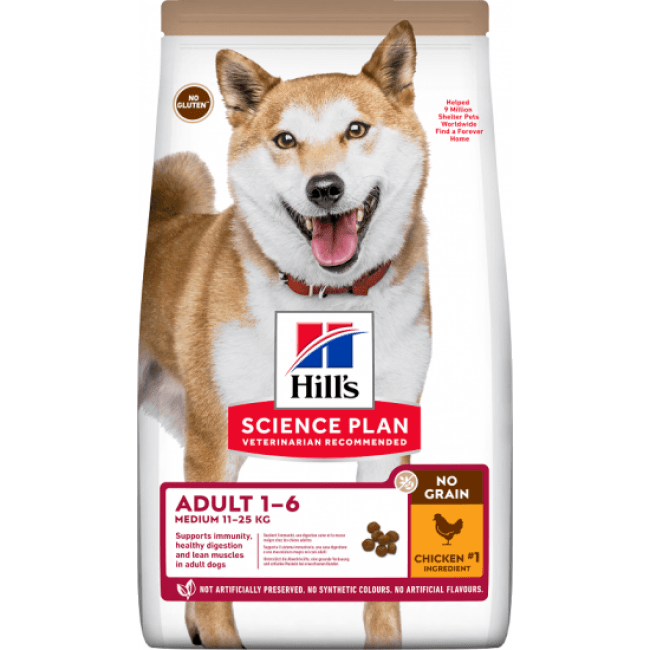 Croquettes No Grain sans céréales Science Plan Hill's pour chien Adulte