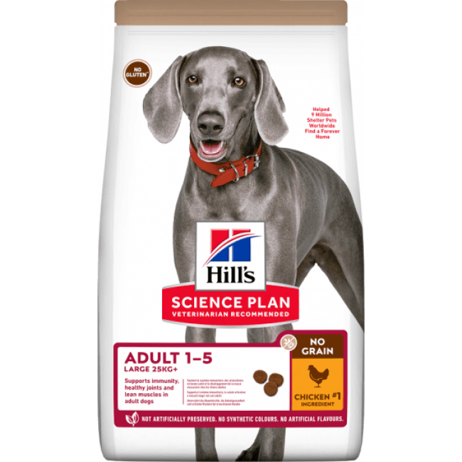 Croquettes No Grain sans céréales Hill's pour chien Adulte de grande race