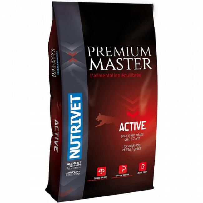 Croquettes Nutrivet Master Premium Active pour chien sportif Sac 15 kg