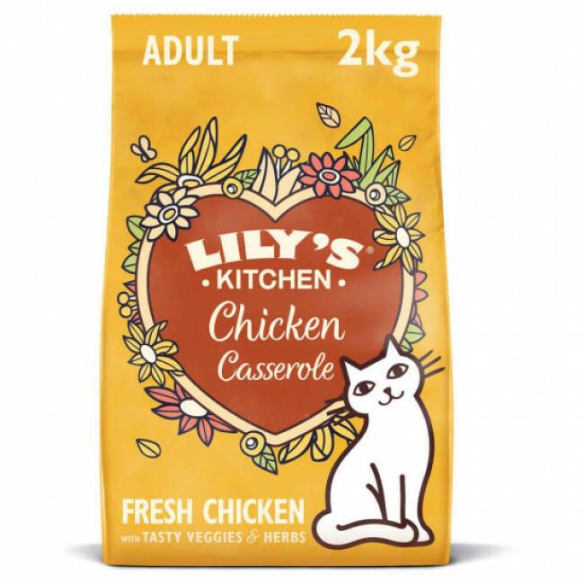 Croquettes sans céréales pour chat adulte au poulet et herbes Lily's Kitchen
