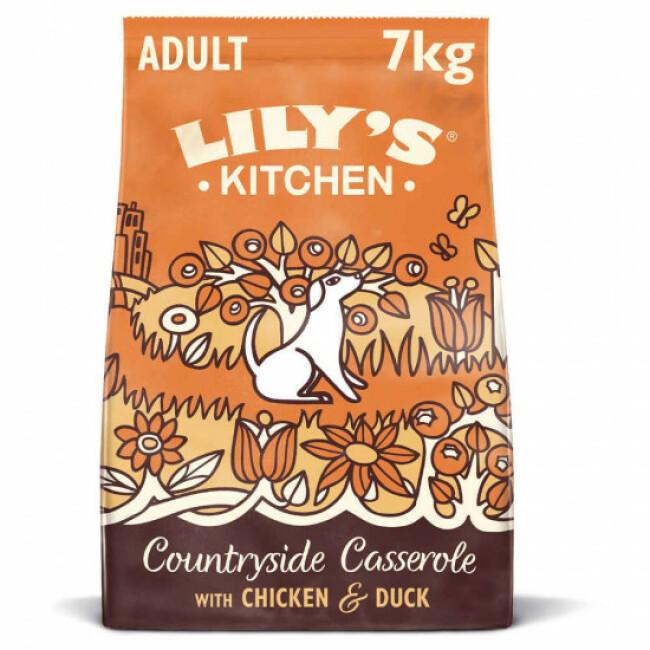 Croquettes sans céréales pour chien adulte au poulet et canard Lily's Kitchen Sac 7 kg