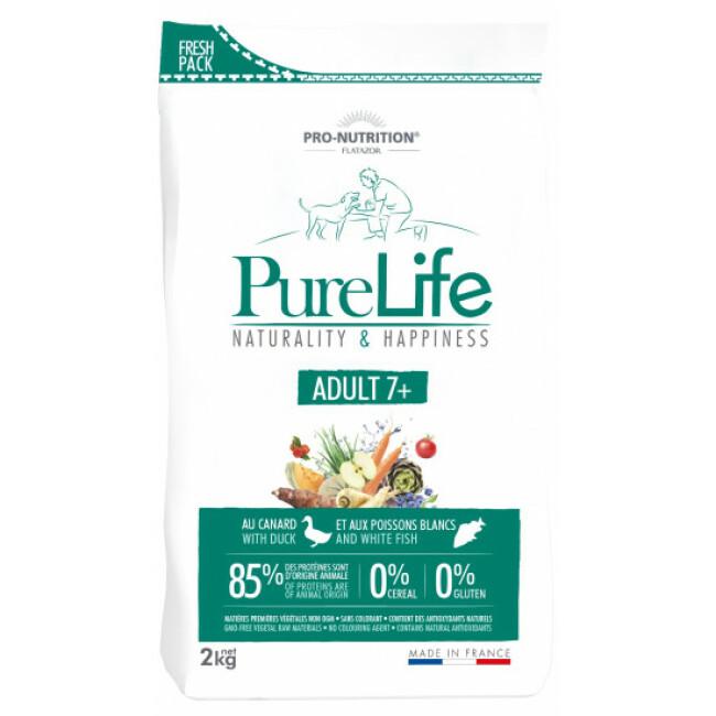 Croquettes sans céréales pour chien mature Pure Life Adult 7+ Flatazor Pro Nutrition