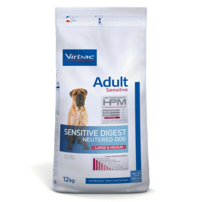 Croquettes Virbac HPM Adult Sensitive Digest Neutered Dog Large & Medium