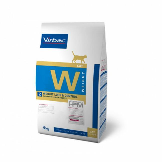 Croquettes Virbac HPM Weight Loss & Control W2 pour chat