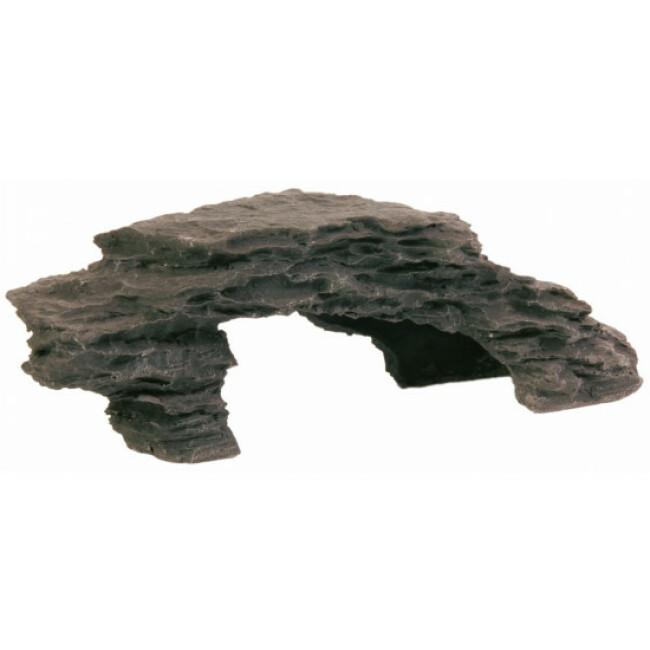 Décor en forme de rocher anthracite pour aquarium 19 cm Trixie