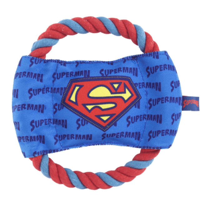 Disque en corde pour chien Superman