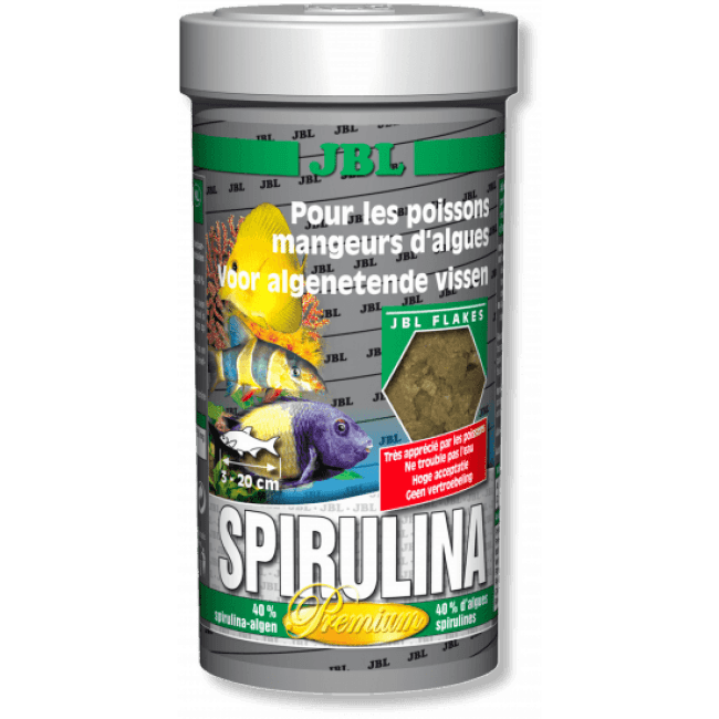 Flocons spéciaux pour mangeurs d’algues JBL Spirulina 250 ml