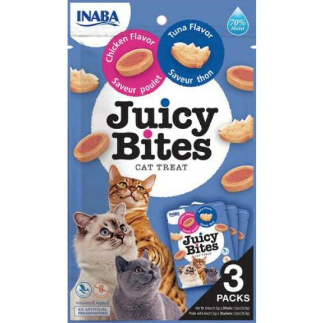 Friandises Inaba Juicy Bites pour chat 3x11,3g