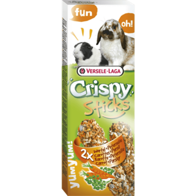 Friandises pour lapins et cobayes aux carottes Crispy Sticks Versele Laga