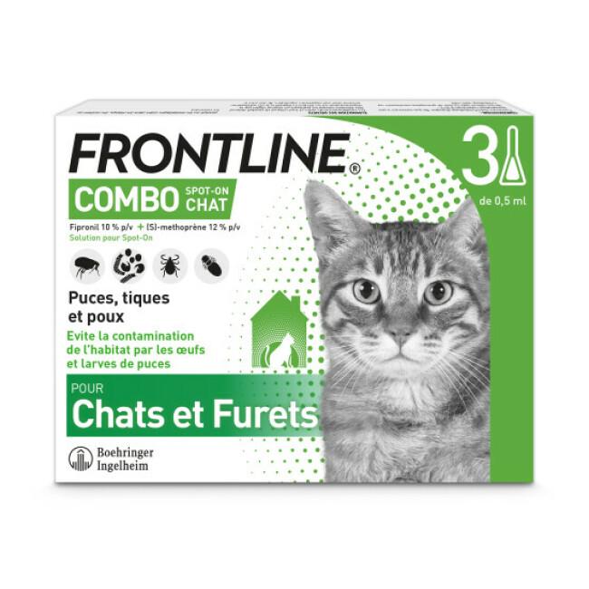 Frontline Combo Spot On soin antiparasitaire pour chats et furets