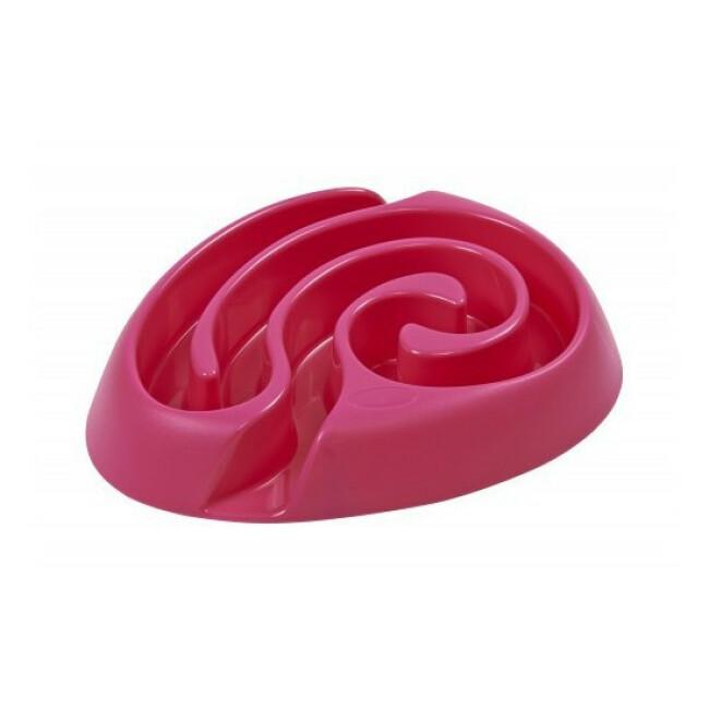 Gamelle anti glouton Buster dogmaze rose pour chien