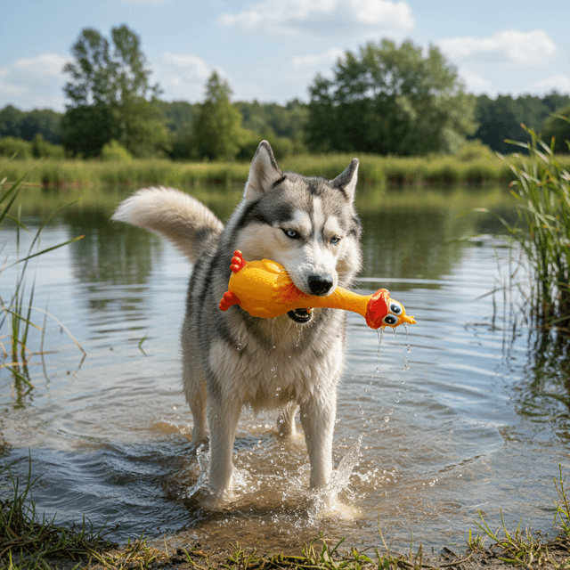 Jouet en latex pour chiens forme Canard Trixie