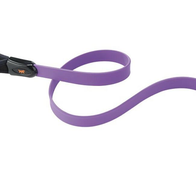 Laisse souple Ergoflex G violet avec poignée ergonomique pour chien