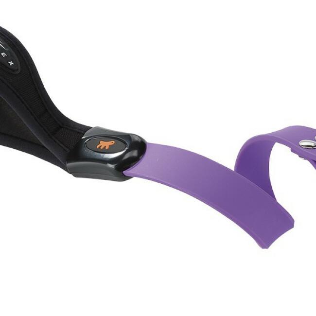 Laisse souple Ergoflex GM violet avec poignée ergonomique pour chien