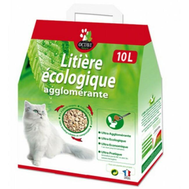 Litière écologique agglomérante pour chats Sac 10 litres