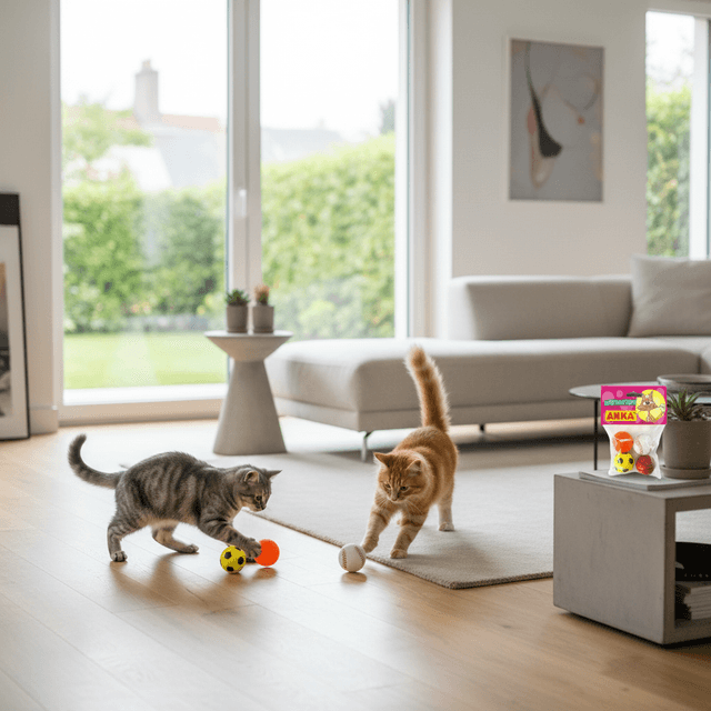 Balles pour chat : différentes couleurs