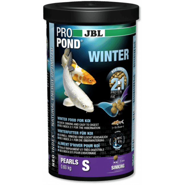 Nourriture d'hiver pour carpe koï bassin JBL Propond Winter Pearls 0,6 kg