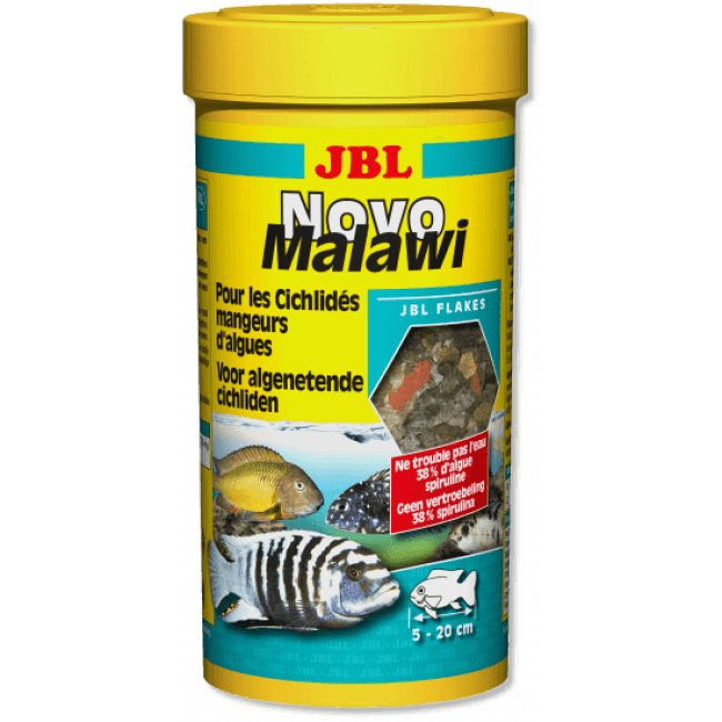 Nourriture poissons cichlidés en flocons JBL NovoMalawi