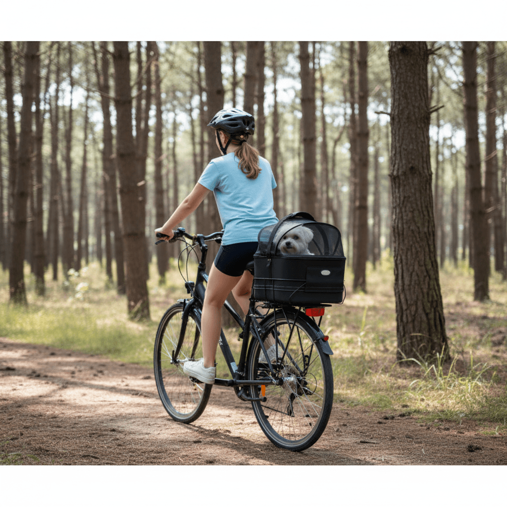Panier vélo transport chien Trixie pour porte-bagages larges