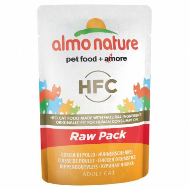 Pâtée pour chat Almo Nature HFC Raw Pack - Lot de 6 pochons 55 g