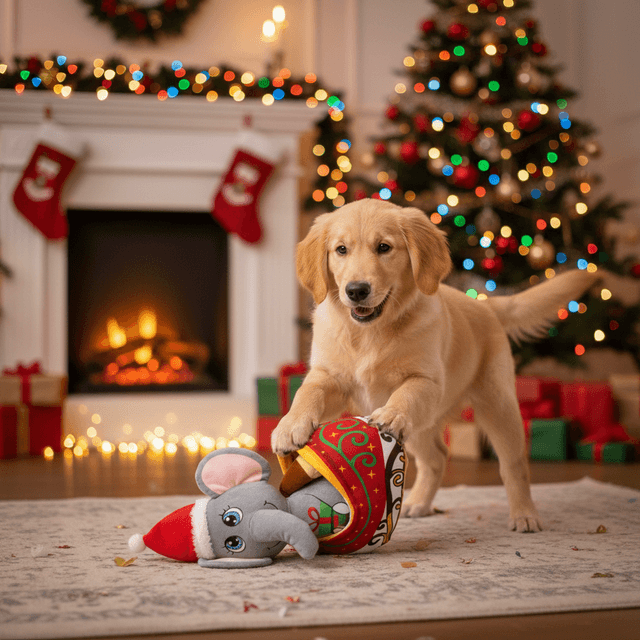 Peluche traineau de Noël KONG Occasion Sleigh pour chien