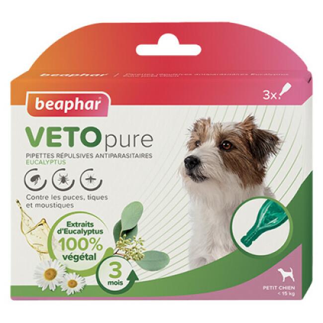 Pipettes VETOpure Beaphar antiparasitaires à l'eucalyptus pour chien