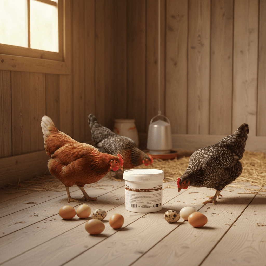 Poudre de coquilles d'huitres pour volailles