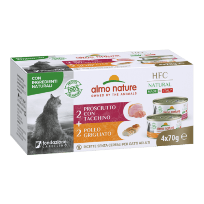 Pâtée Almo Nature HFC Multipack Natural Made in Italy Grain Free
