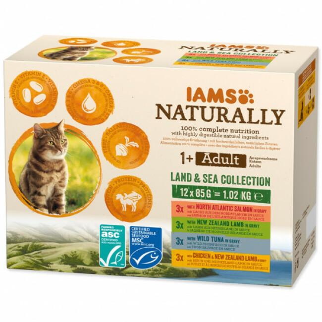 Pâtée en sauce IAMS Naturally pour chat
