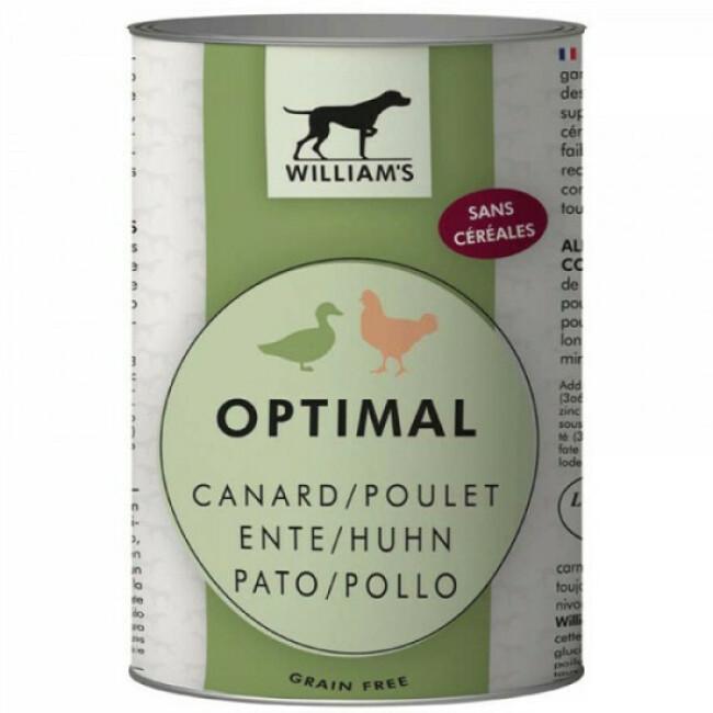 Pâtée Optimal Canard/Poulet sans céréales William's pour chien