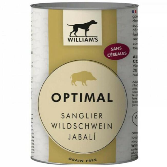 Pâtée William's Optimal Sanglier sans céréales pour chien