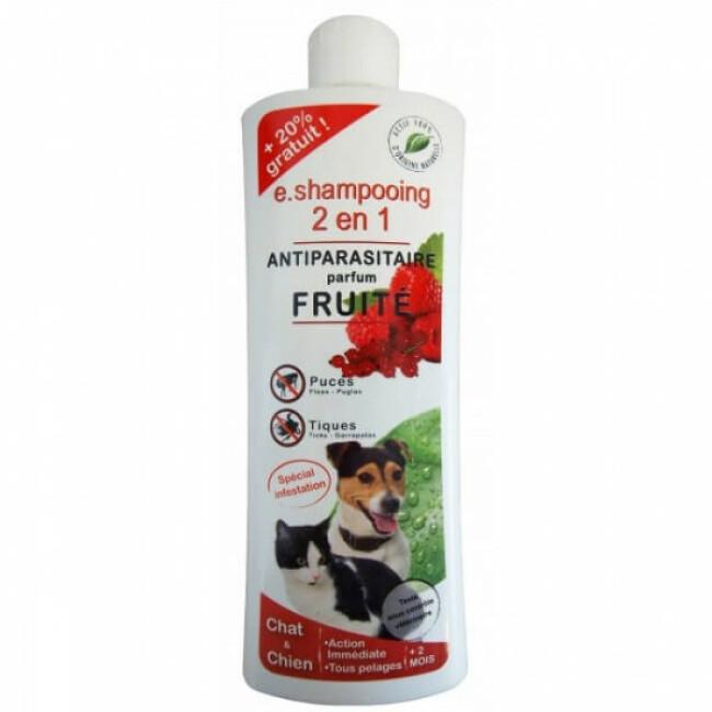 Shampoing antiparasitaire Essential 2 en 1 fruité pour chien et chat flacon 250 ml