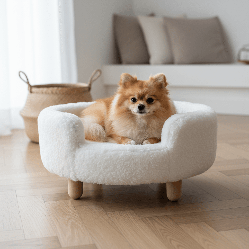 Sofa avec pieds pour chat et petit chien diamètre 43 cm