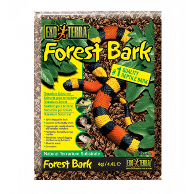 Substrat naturel écorces de pins Forest Bark pour reptile Exo Terra