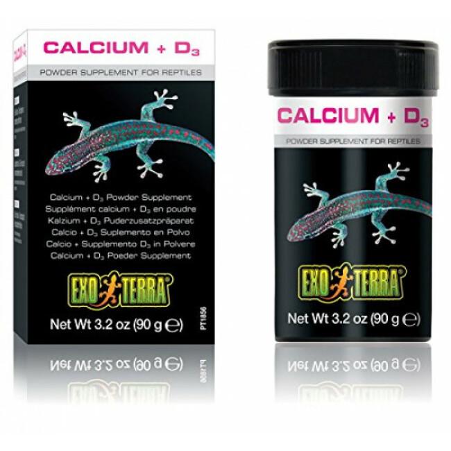 Supplément calcium + D3 soin pour reptiles Exo Terra 90g