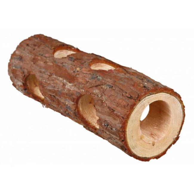 Tube tunnel en bois d'écorce pour petit rongeur